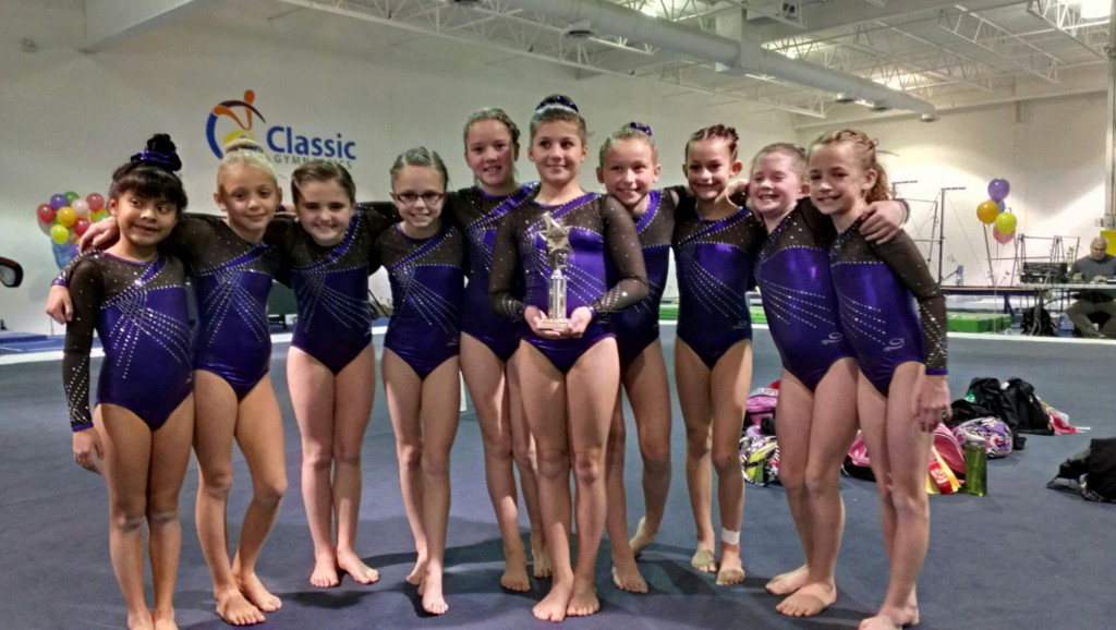 Level 5 Girls Gymnastics Team, Takes Home 3rd Great Northern Gymnastics