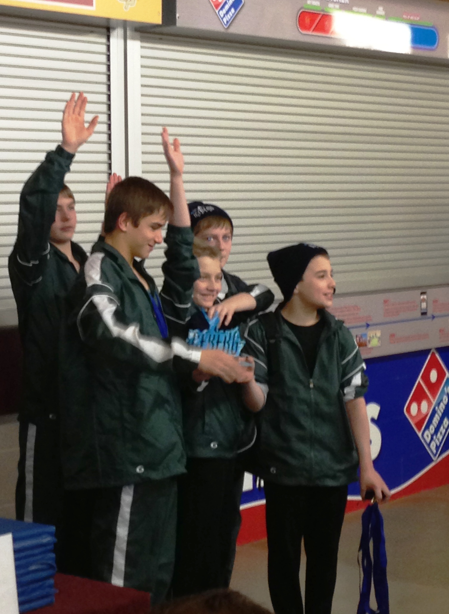 Level 7 wins 3rd place team award Great Northern Gymnastics