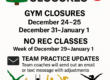 Gym Closure
